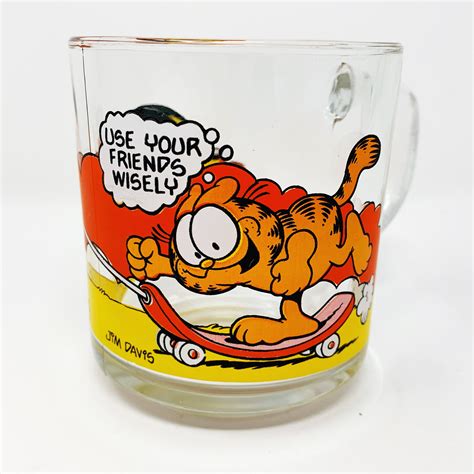 garfield glass mug